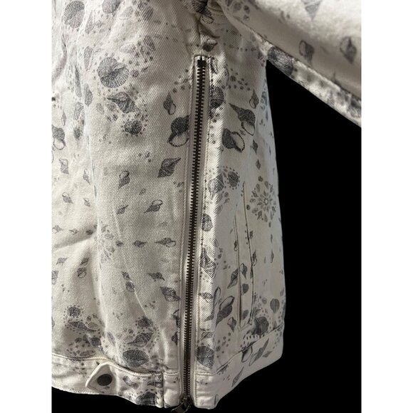 Ser.O.Ya Hoodie UNISEX SM WHITE/GREY SEASHELL Print Kangaroo Pocket GORPCORE - Picture 10 of 13